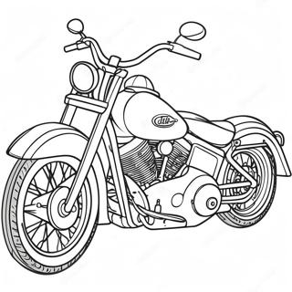 Vintage Harley Motorcycle Coloring Page 59104-46768