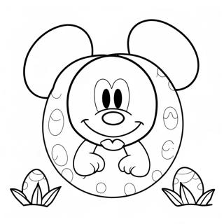 Mickey Mouse Easter Egg Coloring Page 59124-46792