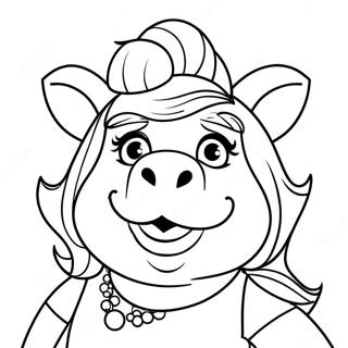 Miss Piggy Pagini De Colorat