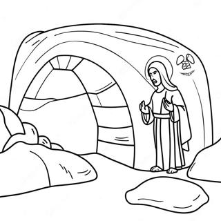 Resurrection Empty Tomb Coloring Pages