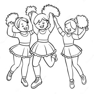 Go Team Cheerleaders Coloring Page 59213-46849