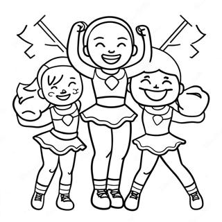 Go Team Cheerleaders Coloring Page 59213-46850