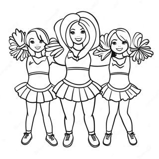 Go Team Cheerleaders Coloring Page 59213-46851