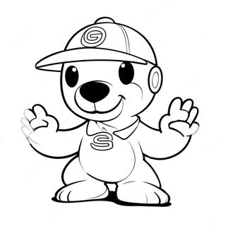 Go Team Mascot In Action Coloring Page 59214-46867