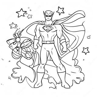 Superhero Christmas Coloring Pages