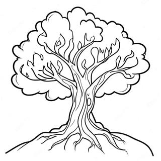 Flaming Burning Bush Coloring Page 59274-46893