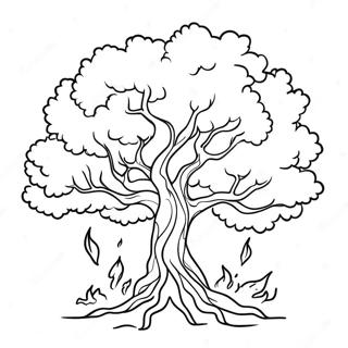 Flaming Burning Bush Coloring Page 59274-46895