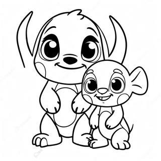 Söt Lilo Och Stitch Målarbild 59284-46904