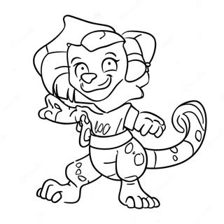 Diluc In Action Coloring Page 59304-46946