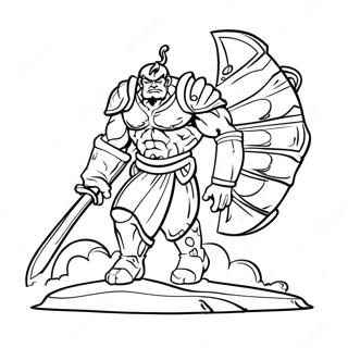 Diluc In Action Coloring Page 59304-46947