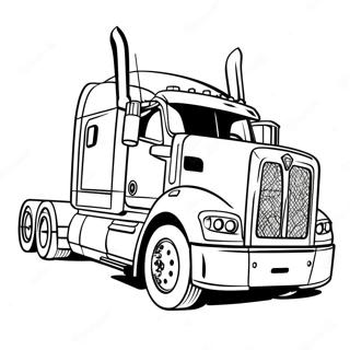 Semi Truck Coloring Page 5930-4714