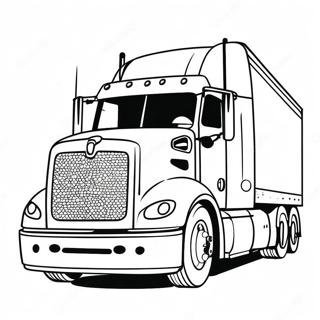 Semi Truck Coloring Page 5930-4715