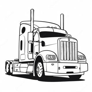 Semi Truck Coloring Page 5930-4716