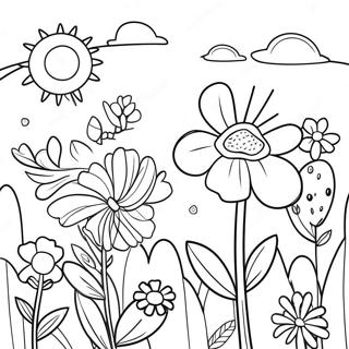 Wildflower Garden Coloring Page 59313-46923