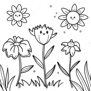 Wildflower Garden Coloring Page 59313-46924