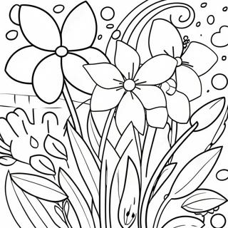 Colorful Wildflower Bouquet Coloring Page 59314-46929