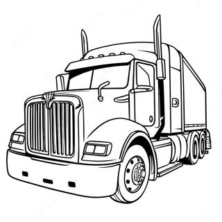 Big Rig Semi Truck Coloring Page 5931-4717