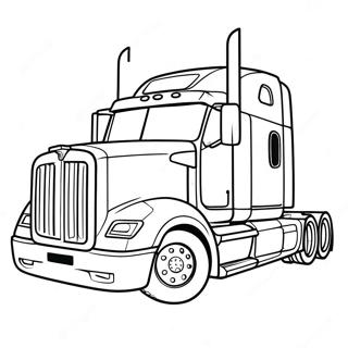 Big Rig Semi Truck Coloring Page 5931-4719