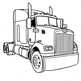 Big Rig Semi Truck Coloring Page 5931-4720