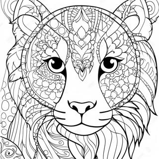 Animal Mosaic Coloring Pages