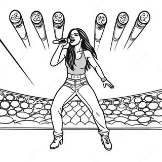 Aaliyah Performing On Stage Coloring Page 59384-46979