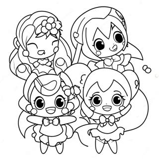 Glitter Force Team Coloring Page 5940-4710