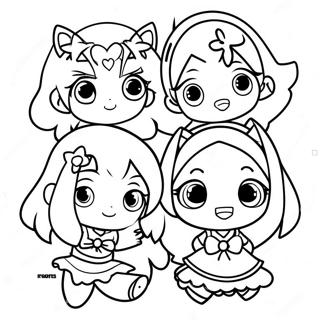 Glitter Force Team Coloring Page 5940-4712