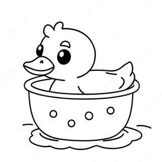 Cute Rubber Duck In Bathtub Coloring Page 59414-47041