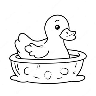 Cute Rubber Duck In Bathtub Coloring Page 59414-47044