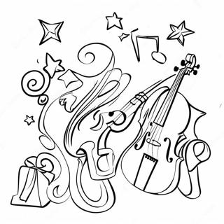 Christmas Music Coloring Pages