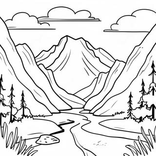 Landscape Grayscale Coloring Pages