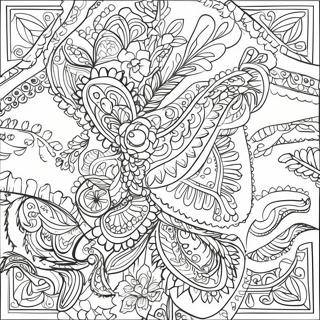 Colorful Bandana Patterns Coloring Page 59503-47091