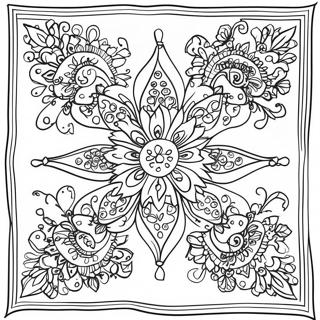 Colorful Bandana Patterns Coloring Page 59503-47092