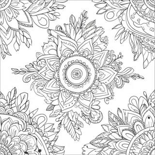 Floral Bandana Design Coloring Page 59504-47088