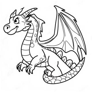 Majestic Earth Dragon Flying Coloring Page 59564-47121