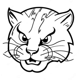 K State Wildcat Logo Coloring Page 59593-47169