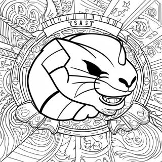 K State Wildcat Logo Coloring Page 59593-47170