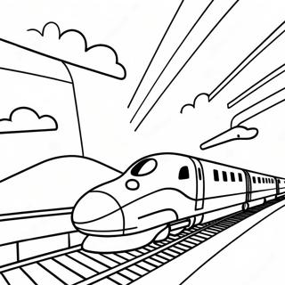 Bullet Train Coloring Pages