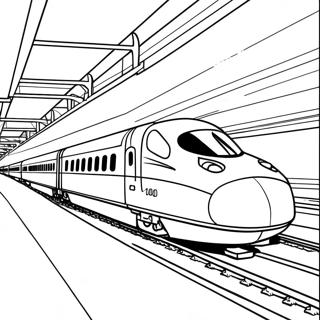 Fast Bullet Train In Motion Coloring Page 59674-47210