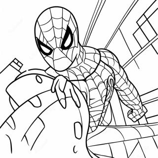 スパイダーマン 塗り絵ページ