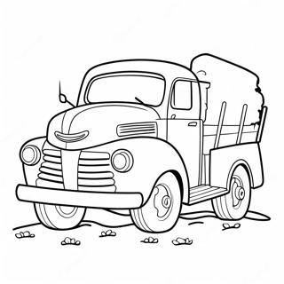 Happy Little Blue Truck Coloring Page 59774-47297