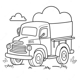 Happy Little Blue Truck Coloring Page 59774-47299