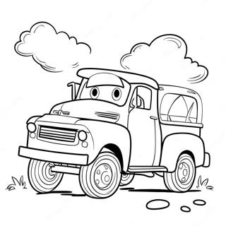 Happy Little Blue Truck Coloring Page 59774-47300