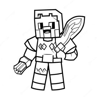 Minecraft Warden Coloring Pages