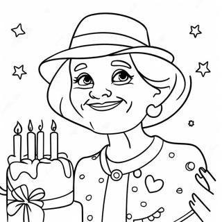 Happy Birthday Grammy Coloring Pages