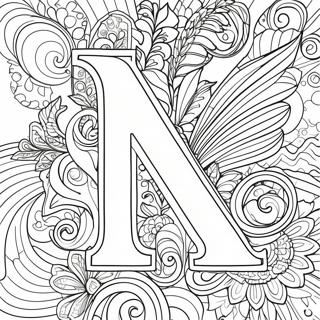 Letter N Coloring Page 5980-4749