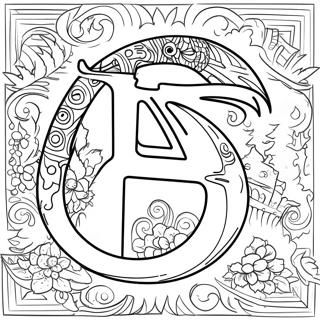 Ninja Letter N Coloring Page 5981-4757