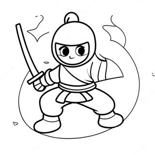 Ninja Letter N Coloring Page 5981-4758