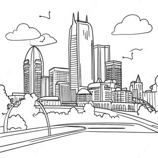 Nashville Skyline Coloring Page 59903-47398