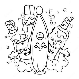 Página Para Colorir Dos Personagens Coloridos De Banana Split 59964-47450